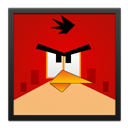 Red Angry Bird Black Frame icon